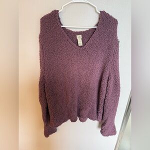 J. Jill Purple Women's Sweater Cozy Comfortable Loungewear Soft Size XL